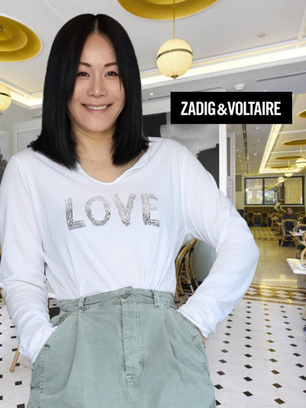 Tunisien ML Love Degra Strass shirt
